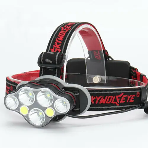 7LED 15000LM USB Сенсор головной светильник Фонарь Кемпинг головной светильник Перезаряжаемые люмен - Цвет: 7LED 15000LM
