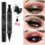 2 In1 Winged Stamp Liquid Eyeliner Pencil Eyes Makeup Waterproof Fast Dry Lasting Cosmetics Black Stamps Seal Eyeliner Pen TSLM1 8