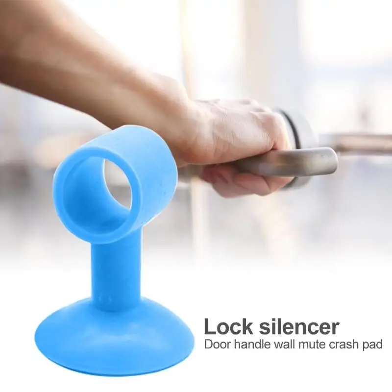 2PCS Doorknob Wall Mute Crash Pad Door Cabinet Door Handle Lock Silencer Anti-collision Silicone Doorknob Cushion Door Stopper
