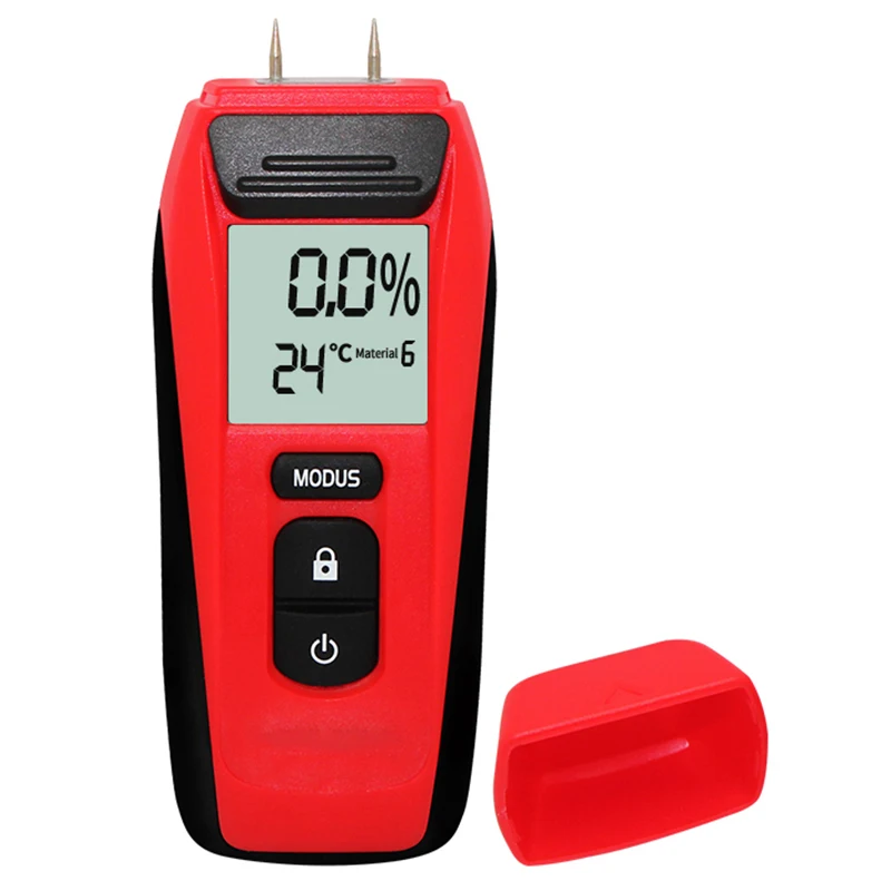 Портативный цифровой измеритель влажности древесины с двумя контактами тестер горячей влажности 0,5 процентов точность гигрометр детектор влажности древесины