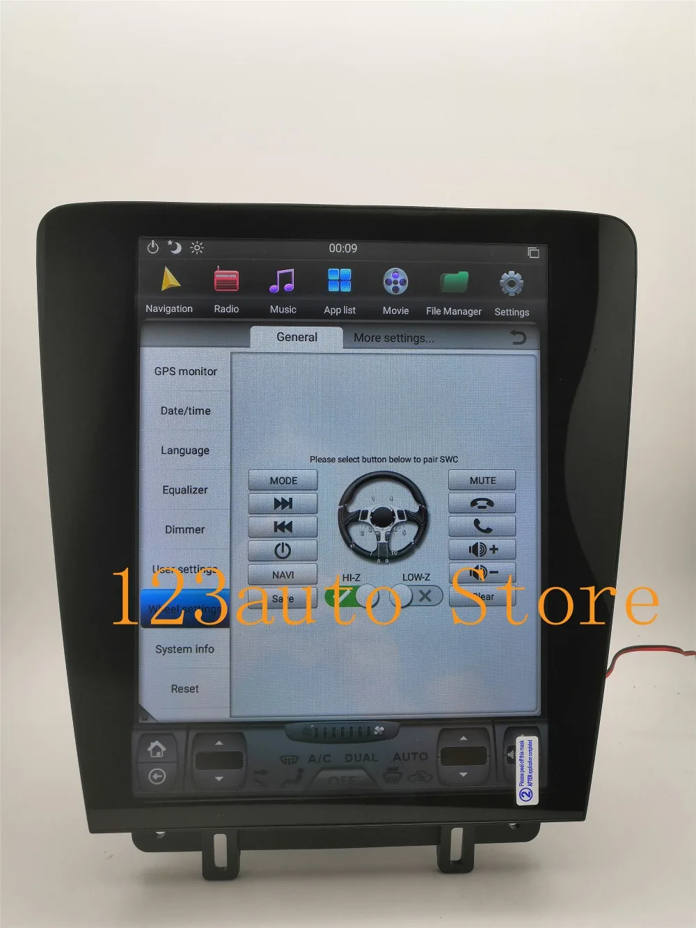 12,1 ''вертикальный Tesla стиль Android 8,1 PX6 автомобильный DVD gps навигационный плеер радио аудио для Ford Mustang 2010 2011 2012 2013