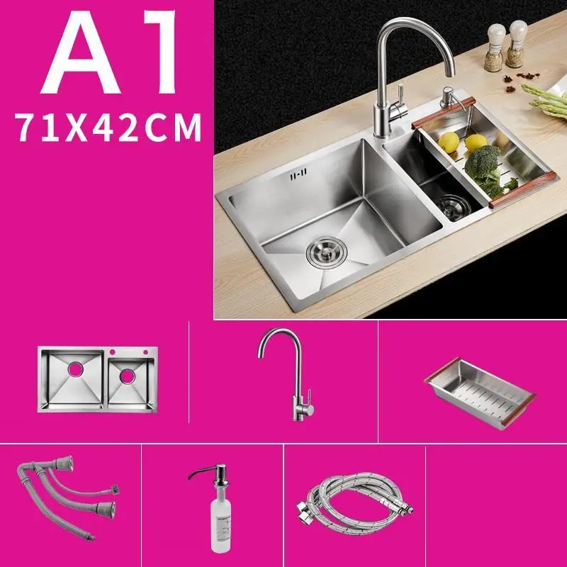De Acero Inoxidable Tarjas Para Cocina Lavandino портативная нержавеющая сталь Куба Lavabo Fregadero Pia Cozinha кухонная раковина - Цвет: MODEL A