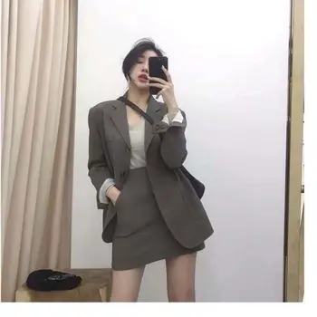 

Autumn Style Western Style Short Graceful Temperament Professional Net Red Small Suit Bag Hip Skirt Korean Version