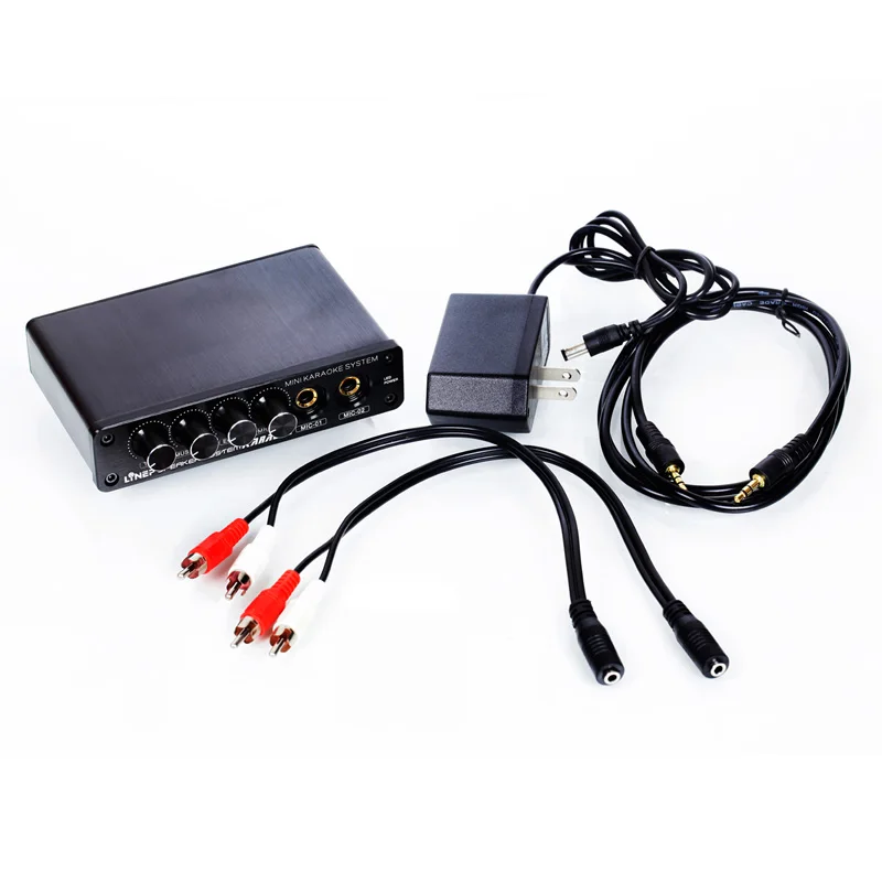 

Mini Karaoke Sound Console Stereo Mixer Microphone Effector Preamplifier Amplifier US Plug NC99