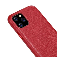 Новинка для iPhone 11 Pro Max 5,8 6,1 6,5 настоящий натуральный кожаный чехол для телефона из чистой Litchi воловьей кожи задняя крышка металлическая кнопка
