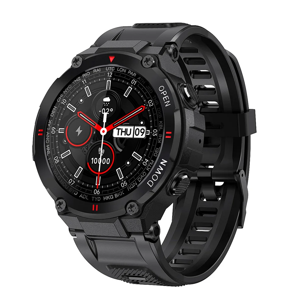 RIHLA Smart Watch Men Bluetooth Call Full Touch Smartwatch Waterproof Sport Fitness Tracker Custom Dials Clock 400mAh Bracelet 