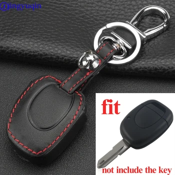 

jingyuqin maizhi 1 Button Remote Car Key Leather Case Key Cover for RENAULT Twingo Clio Kangoo Master FOB Styling