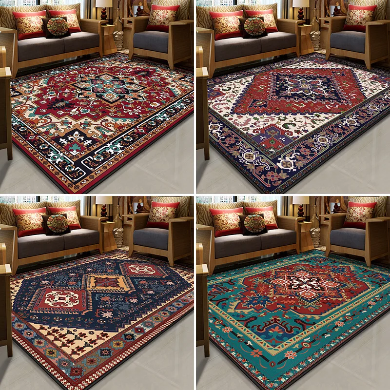 

Persian Style Carpet Livingroom Nordic Carpet Bedroom Sofa Coffee Table Morocco Rug Study Room Floor Mat Home Decor Vintage Rugs