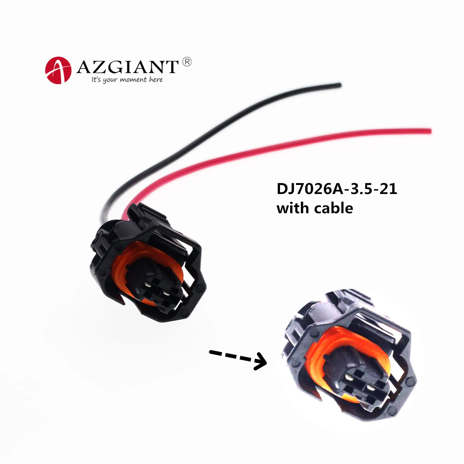 2pin DJ7026A-3.5-21 DJ7026B-3.5-21 провода косички для Bosch дизель common rail заглушка инжектора разъем с терминалом - Название цвета: DJ7026A-3.5-21 cable