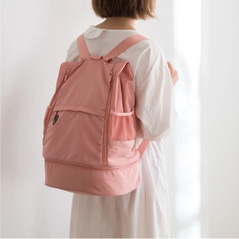

Sport Bag Unisex Shoe Position Dry Wet Separation Yoga Gym Large Capacity Durable Fitness Backpack Daypack for School Travel