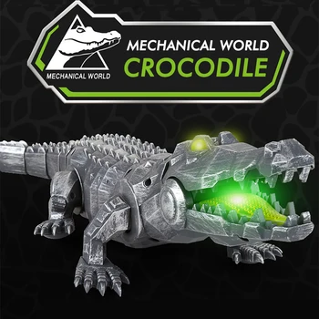 

2020 New RC Animal Toy RC Crocodile Smart Crawl Simulation Really Sound Light Eyes Remote Control Animal Models Kids Toys