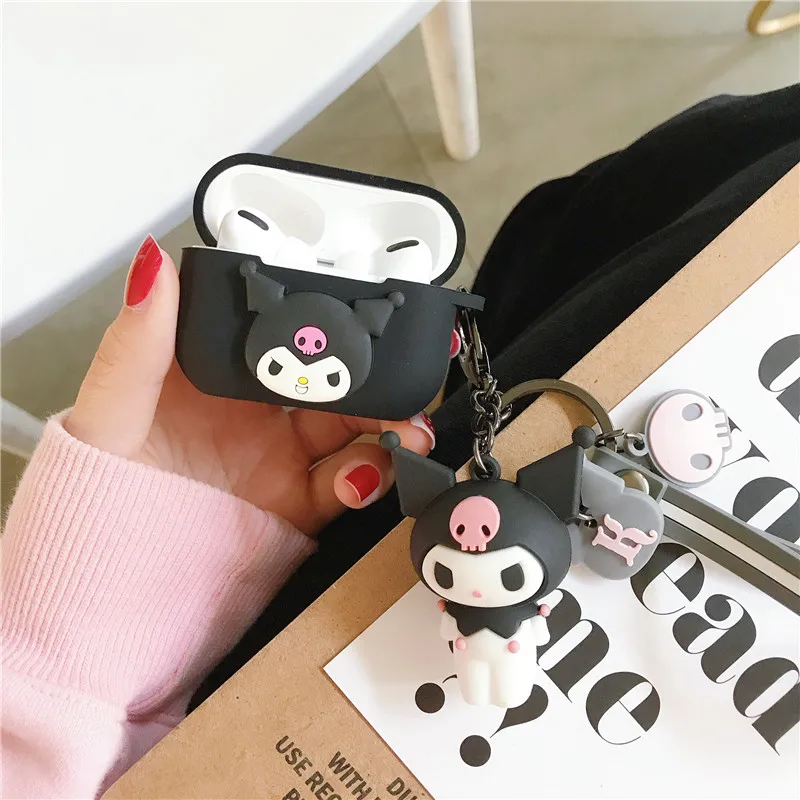 Японский мультяшный чехол для наушников для AirPods Pro My Melody Kuromi Pompom Purin, Беспроводная Bluetooth Крышка для AirPods 3, аксессуары
