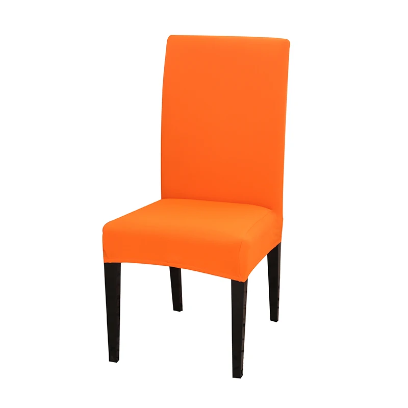 Эластичный спандекс съемный чехол для обеденного стула - Цвет: orange