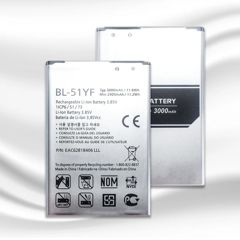 Сменная батарея 3000 мАч для LG G4 BL 51YF H815 H811 H810 VS986 VS999 US991 LS991 F500 G Stylo F500S F500L F500K +