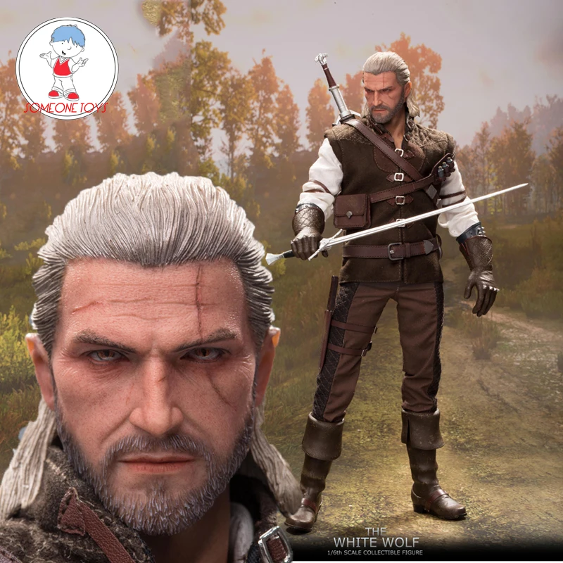 

MTTOYS 1/6 Scale The White Wolf Geralt of Rivia Male Action Figure Model Whole Set Doll for Collection Toys Gift