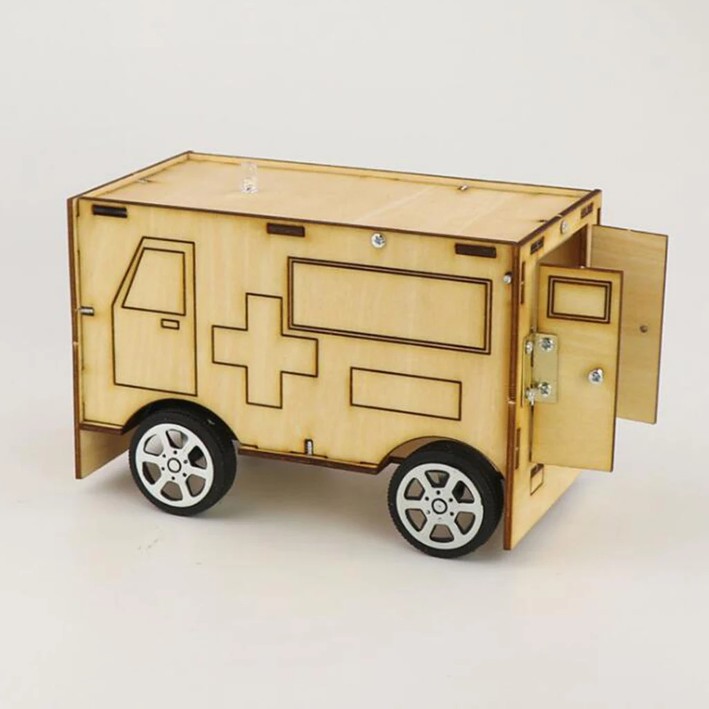 KIDS & ADULTS DIY INTELLIGENCE 3D PUZZLE CAR BUILDING AMBULANCE TOY