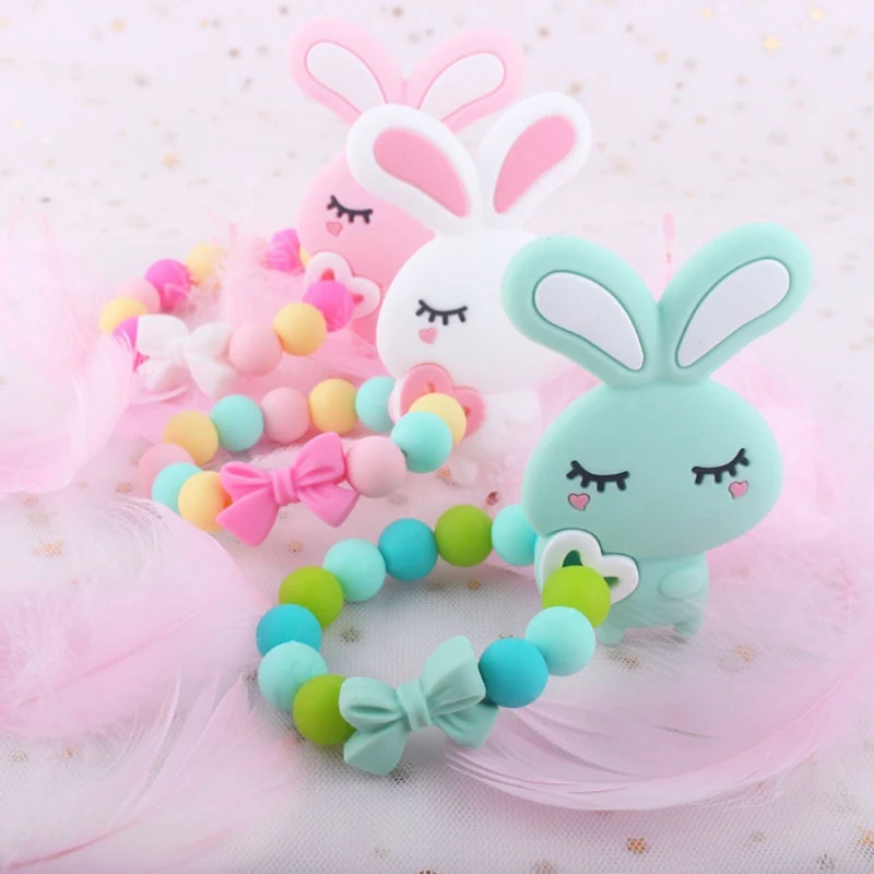 Baby Nipple Feeding Baby Pacifier Clip Chain Infant Boys Girls Cute Cartoon Bear Toys Teether Pacifier Chain Holder 1