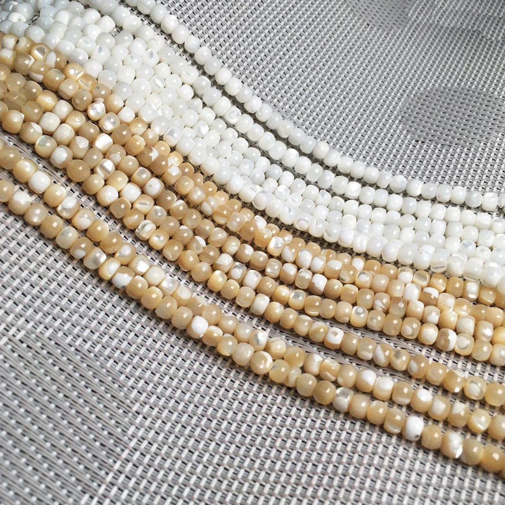 Shell beads Natural Shell Beading Round Mother of Pearl Loose Beads for Jewelry Making