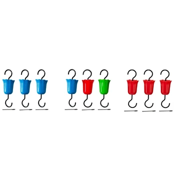 

3 Pack Bird Feeder Double-Headed Hook for Outdoor Bird Feeder Hook, Equipped with 3 Cleaning Brushes