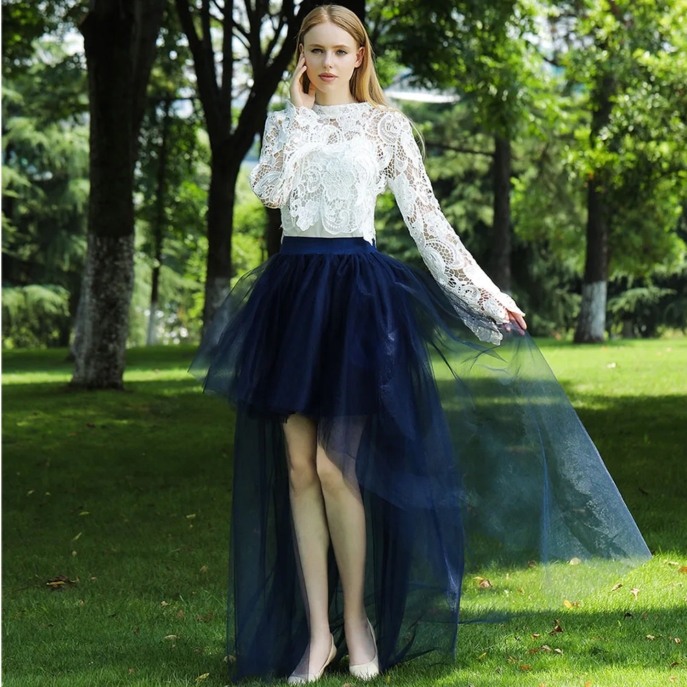 

Swallow Tail Tulle Tutu Skirt Puffy Elastic Long Skirts Baby Shower Decoration Wedding Table Elegant Bridesmaid Party Favor