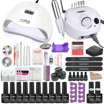 

Manicure Set for Nail set 120/80/54W UV LED LAMP Gel nail polish Set Kit Electric Nail Drill Manicure Sets Nail Art Tools