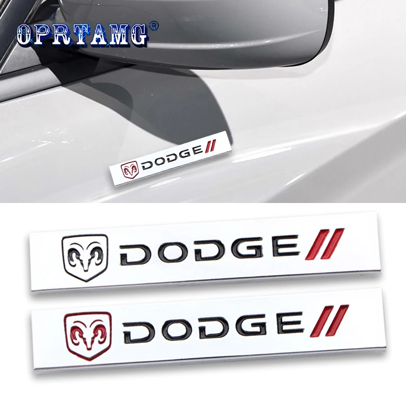

2PCS 3D Car styling Metal Car Auto Sticker Badge For Dodge Challenger RAM 1500 Charger Avenger Caliber Nitro Car Accessories