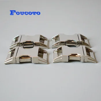 

10pcs/lot Metal hardware release belt buckles 25mm for paracord dog collar clip clasp buckles snap hook DIY sewing accessories