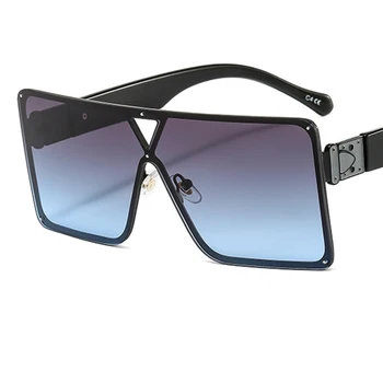 

Oversized square sunglasses Women Gradient glasses female Vintage Luxury Brand rimless sunglasses Shades Oculos De Sol
