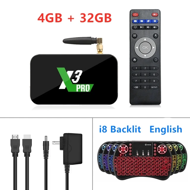 Медиаплеер Ugoos X3 Pro X3 Cube Android 9,0 Amlogic S905X2 tv Box 4GB DDR4 32GB ram 2,4G/5 GHz WiFi 1000M Ugoos X3 Cube X3 Pro - Цвет: X3 Pro 4G 32G i8