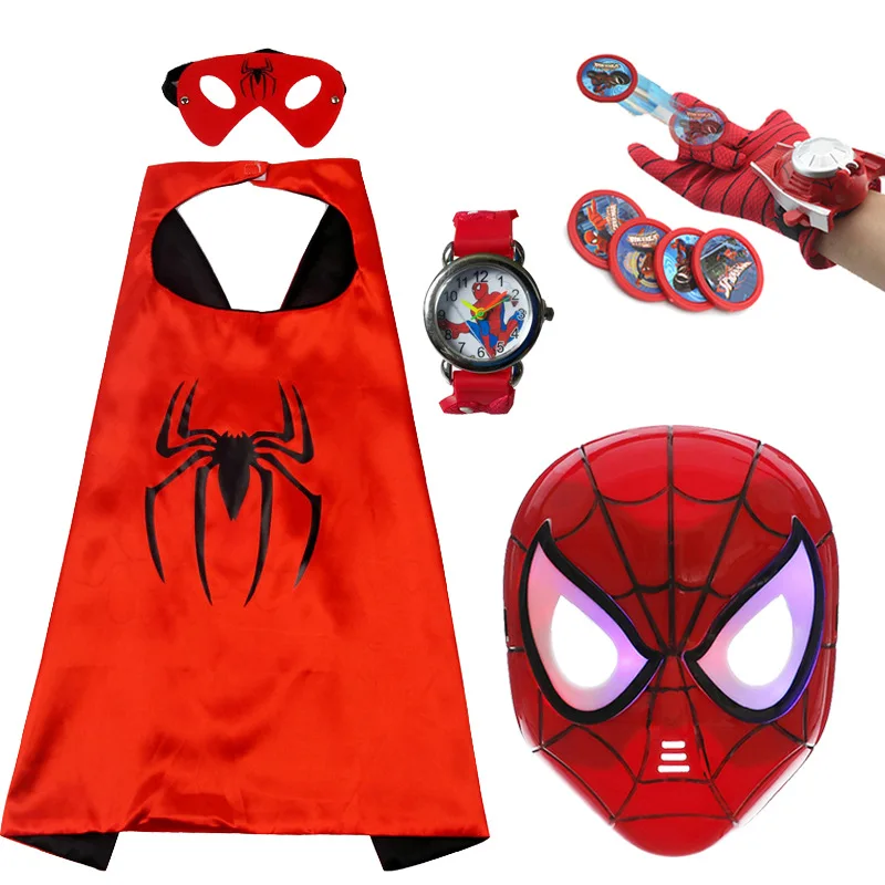 Новые Marvel Мстители 4 дети Человек-паук косплей костюм Spider-man перчатки Человек-паук манбэтмен Супермен пусковые устройства ручная фигурка игрушка