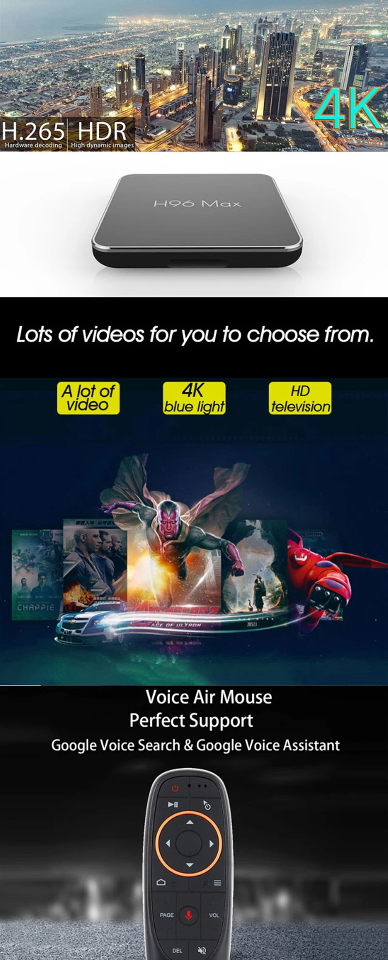 H96 Max X2 Android 8,1 Smart tv BOX Amlogic S905X2 4GB 64GB 2,4G/5,8G Wifi USB3.0 H.265 BT4.0 4K H96Max телеприставка медиаплеер