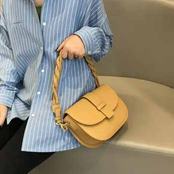

2020 New cowhide woman in solid color saddle bag crossbody bags for women hello kitty luxury handbags women bags designer
