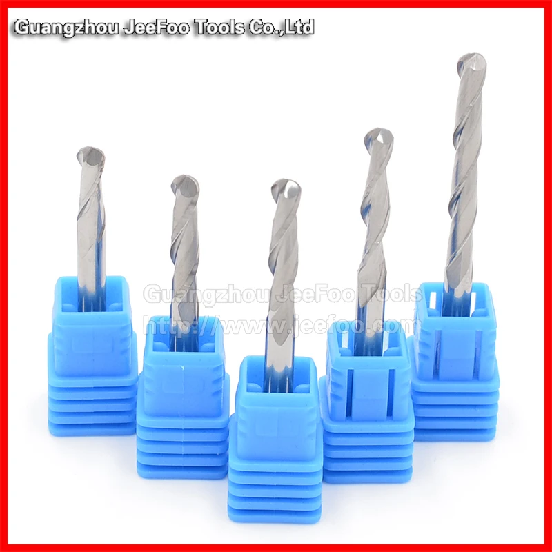 

Tungsten Carbide Engraving Tools Sets/ 3.175mm 2 Flute Ball Nosed End Mills Cutter Bits Router Bit
