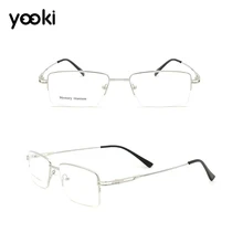 Оправа для очков из чистого титана, женские и мужские очки, полуоправа, оптические квадратные очки, близорукие очки, золотые EJ030-507
