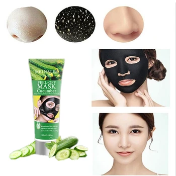 

Eliminate Blackhead Remove Facial Masks Cream Cucumber Soften Skin Pore Refining Peel Off Mask Black Nud Facail Face Pack 120g