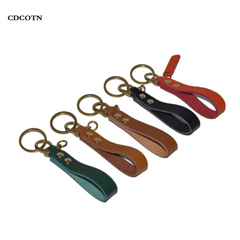 

CDCOTN Car Key Holder Key Rings Key Chain PU Leather Buckle Keychain Car Keyring Auto Accessories For Audi BMW Benz Mazda Toyota