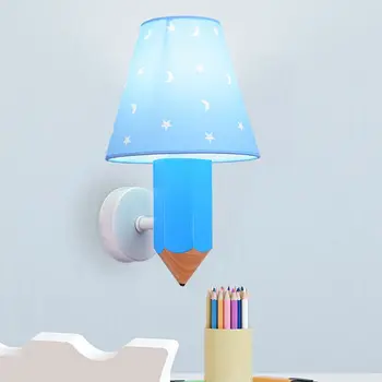 

Modern contracted sweet bedroom living room corridor lamp creative personality children cartoon pencil decorates wall lamp