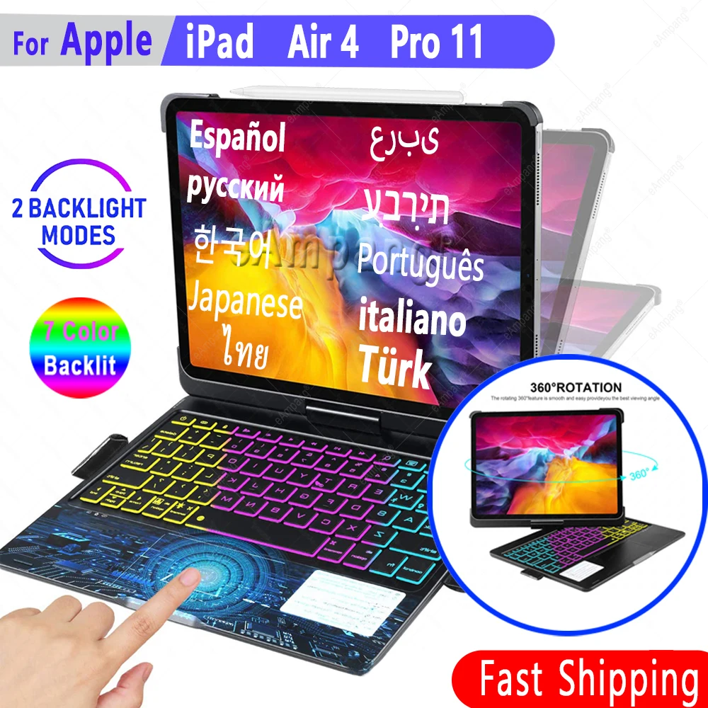 Permalink to Magic Touchpad Keyboard Case For iPad Air 2020 4 10.9 Pro 11 2020 2018 Russian Spanish Arabic Korean Keyboard Wireless Mouse