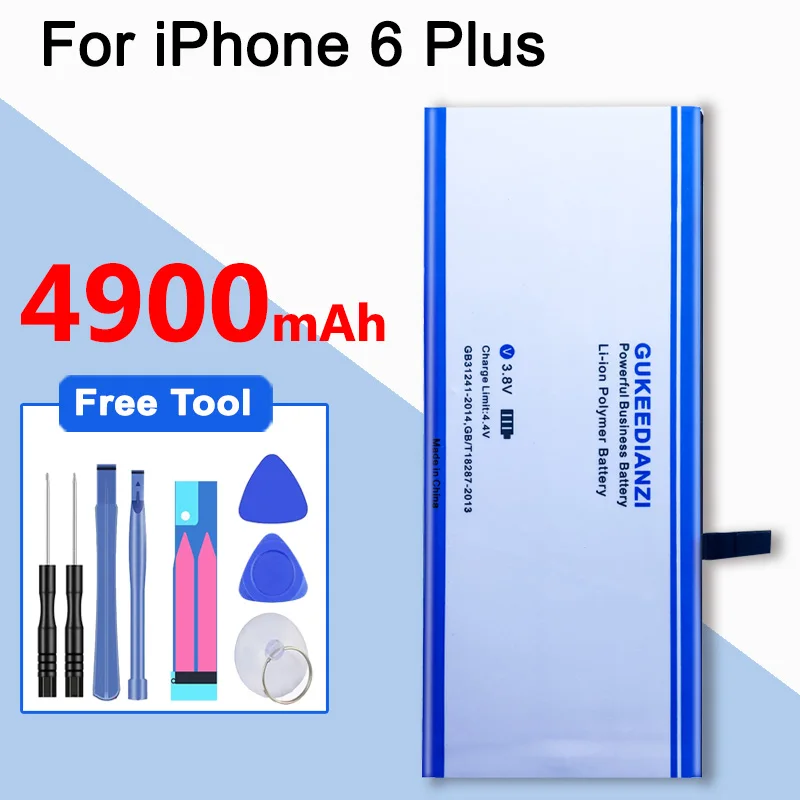 Аккумулятор gukeedianzi для iPhone 6 Plus, запасная батарея 4900 мАч для iPhone 6 Plus