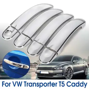

8x Chrome Car Exterior Door Handle Cover Trim Set For VW Transporter T5 Caddy Multivan Caravelle