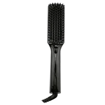 

US Plug Ionic Hair Straightener Brush, BHY Hair Straightening Brush with Negative Ion, 30S Fast Heat Up, LCD Display