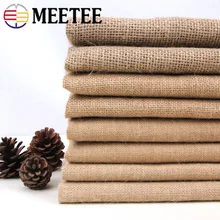 Meetee 50X150 см Натуральная Мешковина ткань сетка льняная текстильная ткань для сумок салфетки Декор фона DIY аксессуары