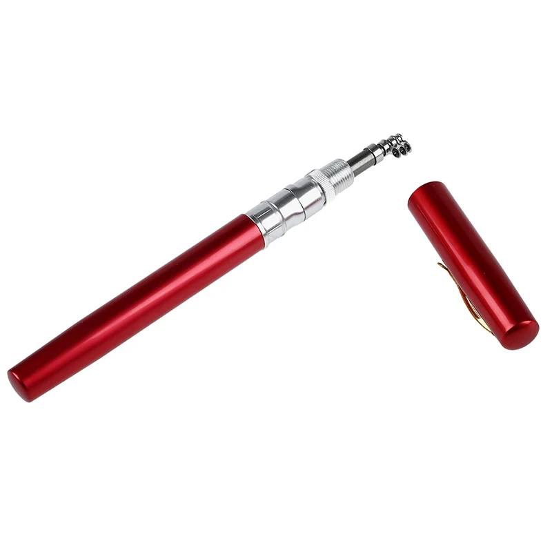 Мини карманная ручка удочка полюс с золотой baitcasing REEL SET-красный