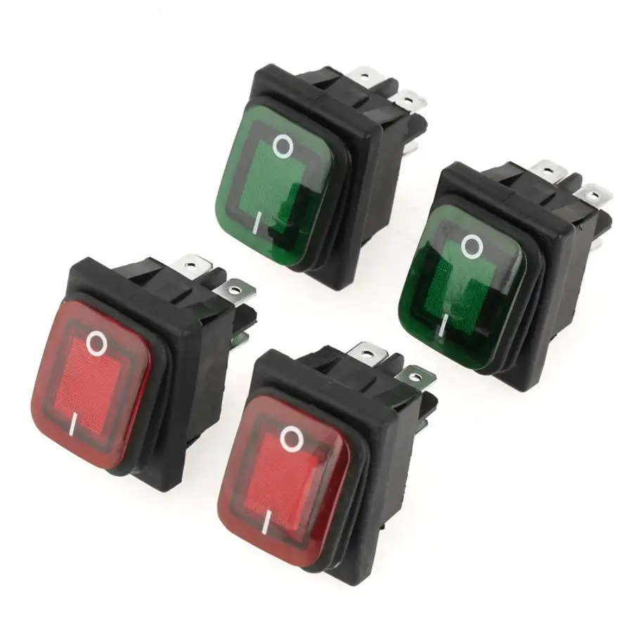 4 шт./компл. кулисный переключатель 220V Pin 2 положение ВКЛ ВЫКЛ Водонепроницаемый