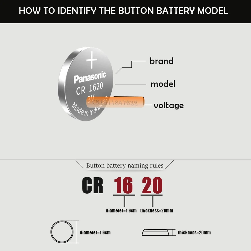 10 шт. Panasonic CR1620 кнопочные батарейки для монет CR1620 автомобильный пульт дистанционного управления электрическая сигнализация 3 В литиевая батарея
