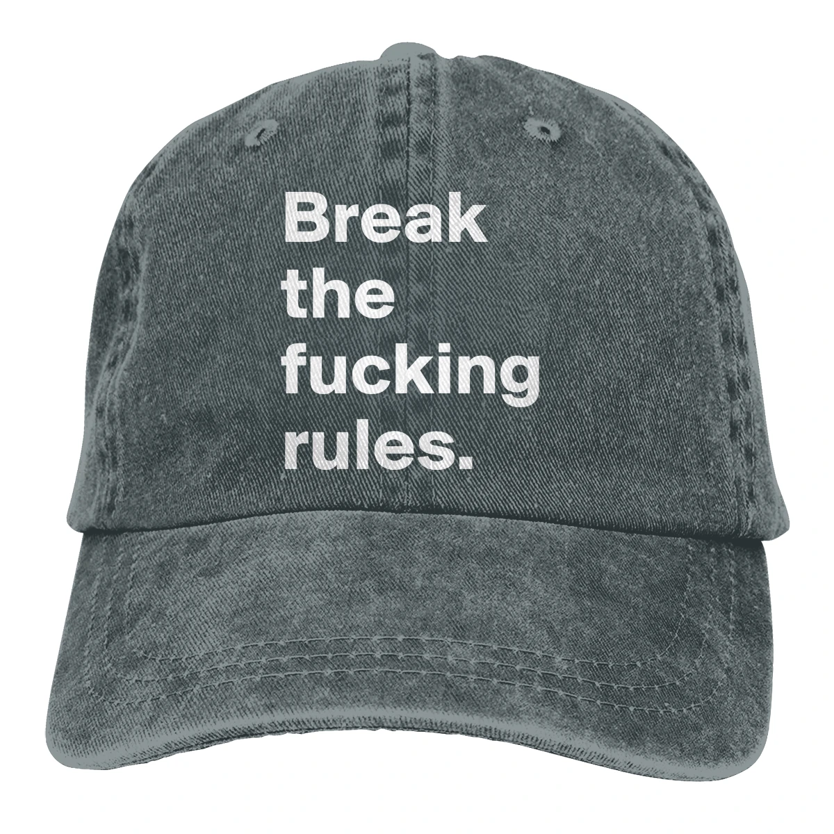 Break The Fxxking Rules Casquette черные унисекс Мужские Женские джинсовые бейсболка с ремешком Регулируемая Кепка для гольфа
