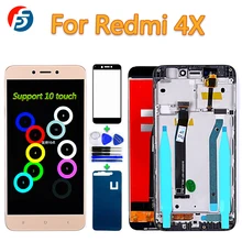 Fansu AAA ips ЖК Дисплей для Xiaomi Redmi 4X5,0 дюймов дигитайзер в сборе 1280*720 рамка Сенсорный экран с 10 точек касания Функция