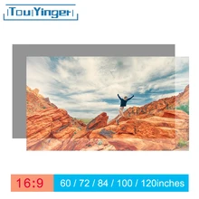 Touyinger 16:9 светоотражающий экран для проектора высокой яркости 60 72 84 100 120 130 дюймов тканевый экран для Espon BenQ XGIMI