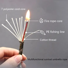 10 основных зонтик веревка скалолазание Многофункциональный ткачество палатка фиксированная аварийное оборудование открытый кемпинг выживания прочный практичный