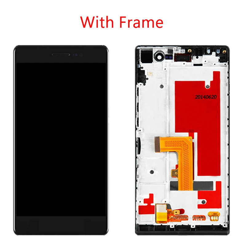 Протестированный AAA для huawei P7 ЖК-экран 5," дигитайзер в сборе запасные части бесплатные инструменты для huawei P7 ЖК средняя рамка